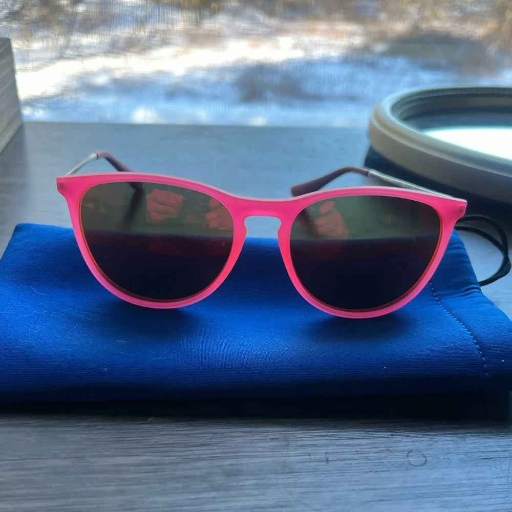 Ray-Ban Kids Erika Neon Pink Sunglasses- worn 1x